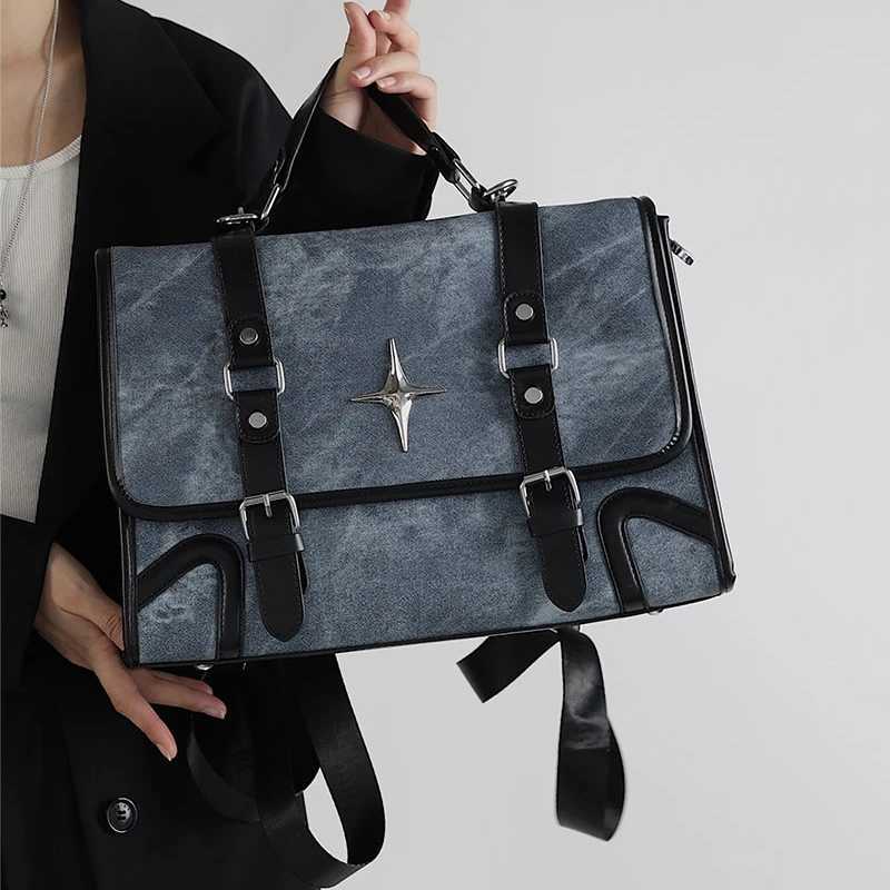 2025 New Trendy Fashion Students Schoolbags High-capacity Preppy Women Shoulder Handbags Vintage Y2k Aesthetic Star Backpacks Z250512