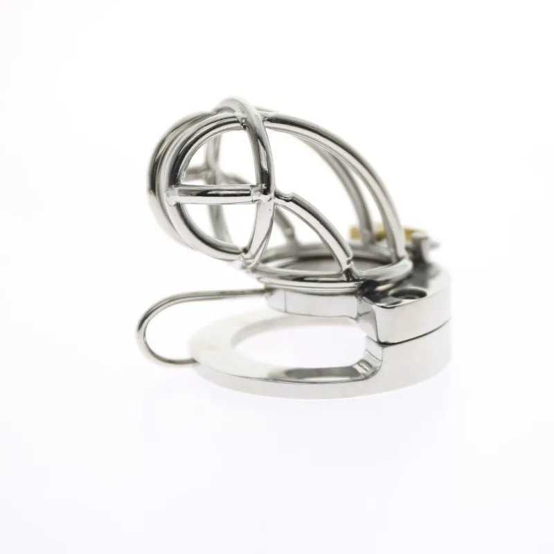 2-IN-1 BALL STRETCHER COCK CAGE COCK in cock Cage metal Chastity Belt bdsm Fetish Hot Penis in ball sex toys 2019 W250512