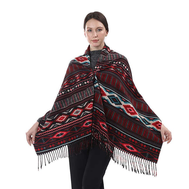 K691 2025 European and American cashmere thick warm scarf light luxury casual tassel neck comfortable fashion all-match shawl batch