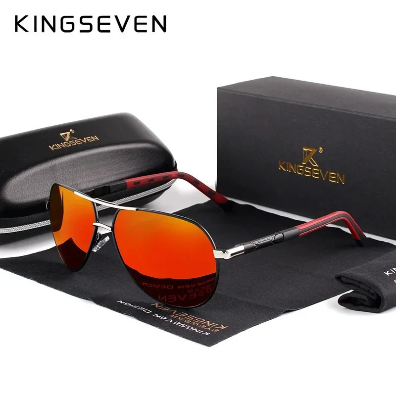 KINGSEVEN Fashion Mens Sunglasses High Quality Aluminum y Retro Functional Glasses Women Pilot Accessory Eyewear 250512