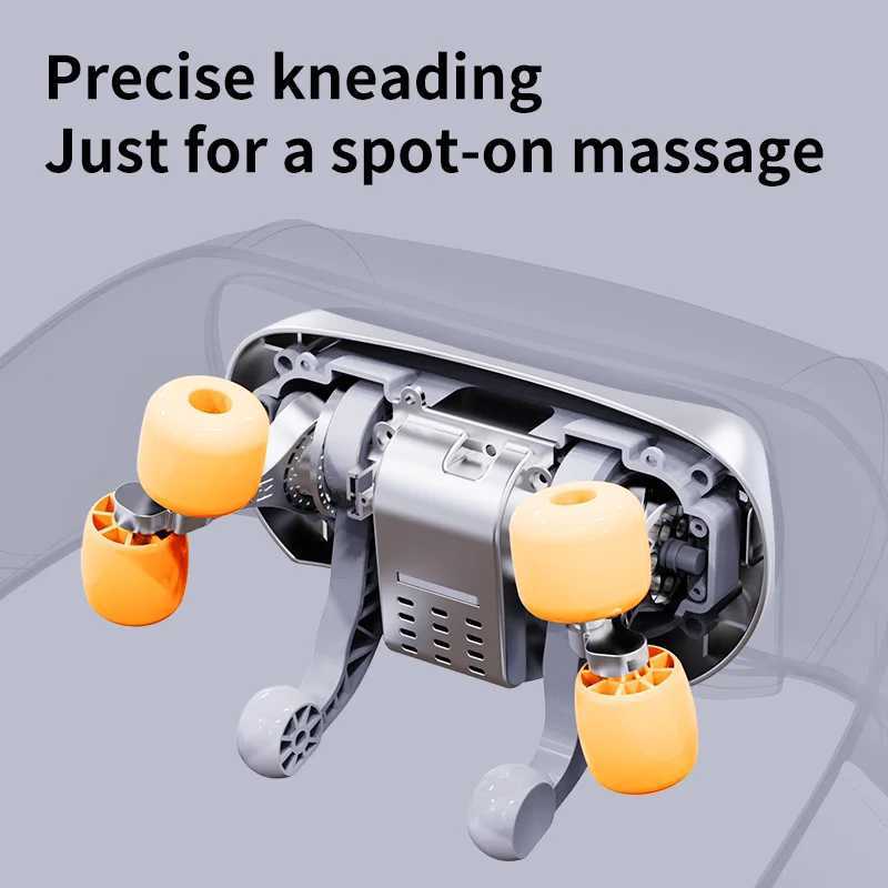 Shiatsu Back Shoulder and Neck Massager with Heat Cordless Deep Tissue 6D Kneading Massage Pillow Massage Shawl for Muscle RelaxW250512