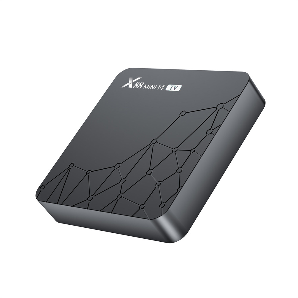 TV Box X88 MINI 14 4K Quad Core Android 14 Wifi6 BT5.0 2GB 16GB Voice Remote Control Media Player Android Set Top Box