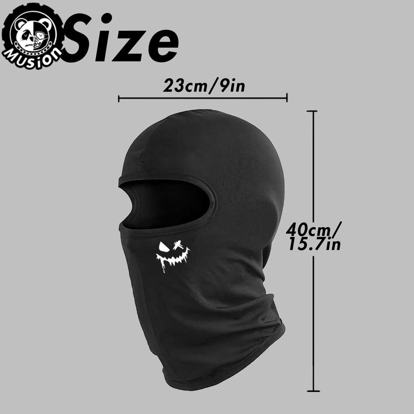 Musion Motorcycle Balaclava Fashion Print Sun Protection Full Face Mask Breathable Mask Balaclava Bicycle Cycling Head Cover OneW250512