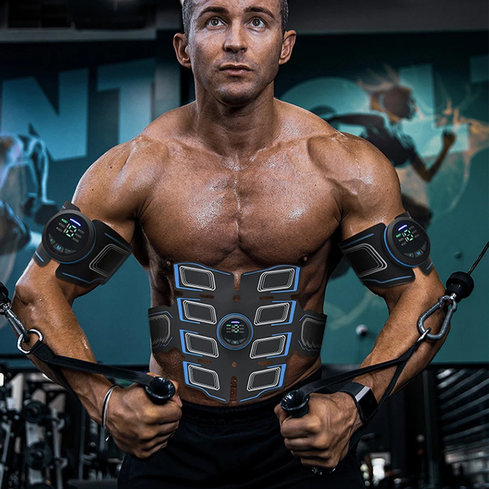 Abdomen-Building Device with Arm Trainer Abdomen Muscle Stimulator Portable Wireless Workout Equipment 6 Modes for Men Women 250512