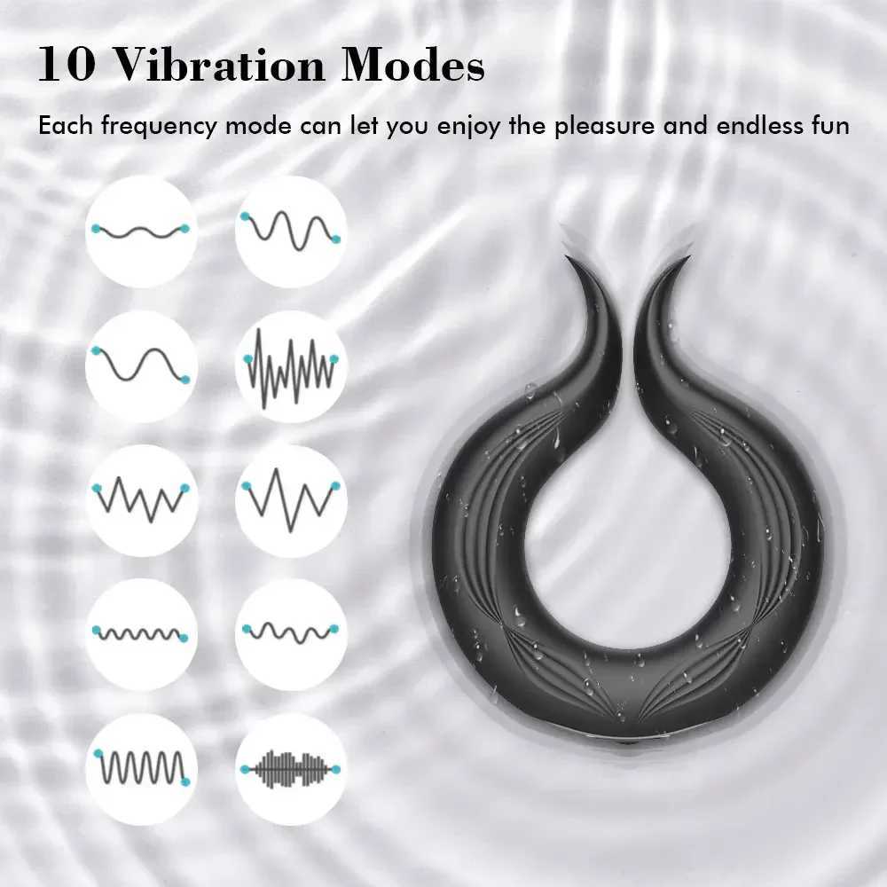 WAKEWAY Penis Ring Vibrator for Men Clitoris Stimulator Delay Ejaculation Enhance Erection Sex Toy for Couples W250512