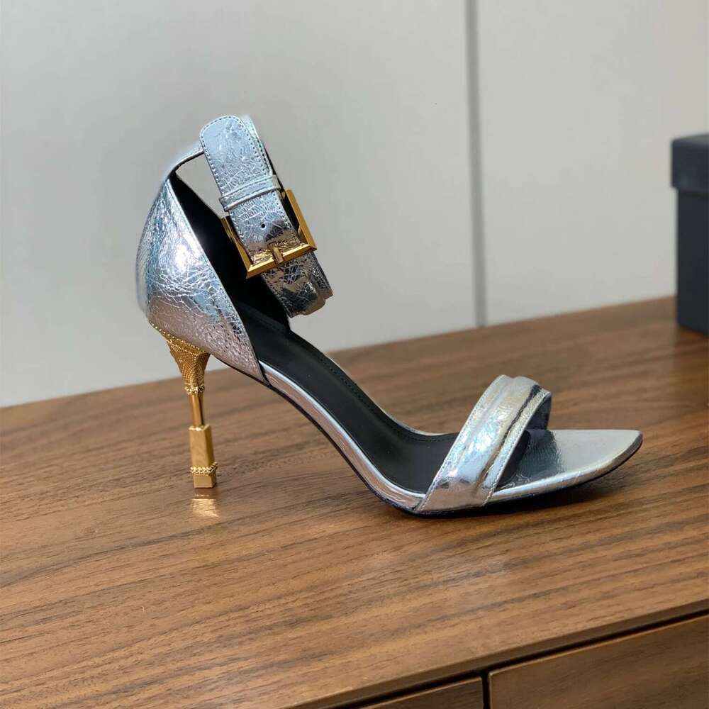 Women Size36-42 Genuine Leather Sandals Super High Heel Pumps Summer Buckle Strap Party Designer Shoes Zapatillas De Mujer