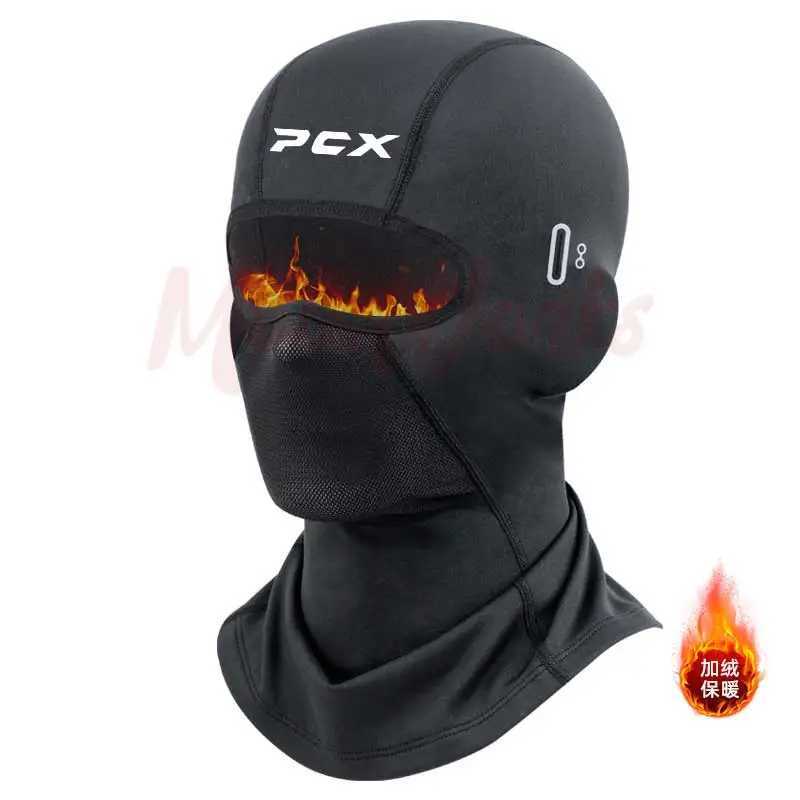 for HONDA PCX Winter Warm Fleece Bicycle fishing Ski Face Balaclava Hats Cold Warmer Cap Windproof Tactical Mask Helmet Liner ThisW250512