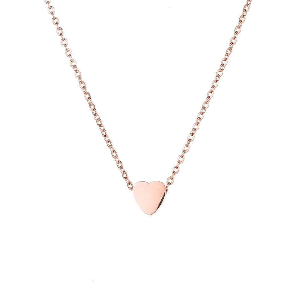 Red Airlines 316L stainless steel necklace for girls, 14k gold heart charm necklace, women's accessories, Dropshipping