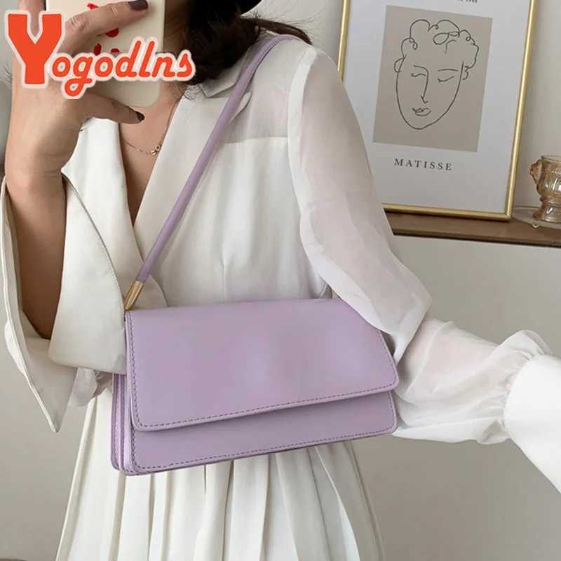New Simple Shoulder Bag For Women PU Leather Armpit Bag Solid Color Lady Handbag Casual Girls Small Square Bag bagXJ250512