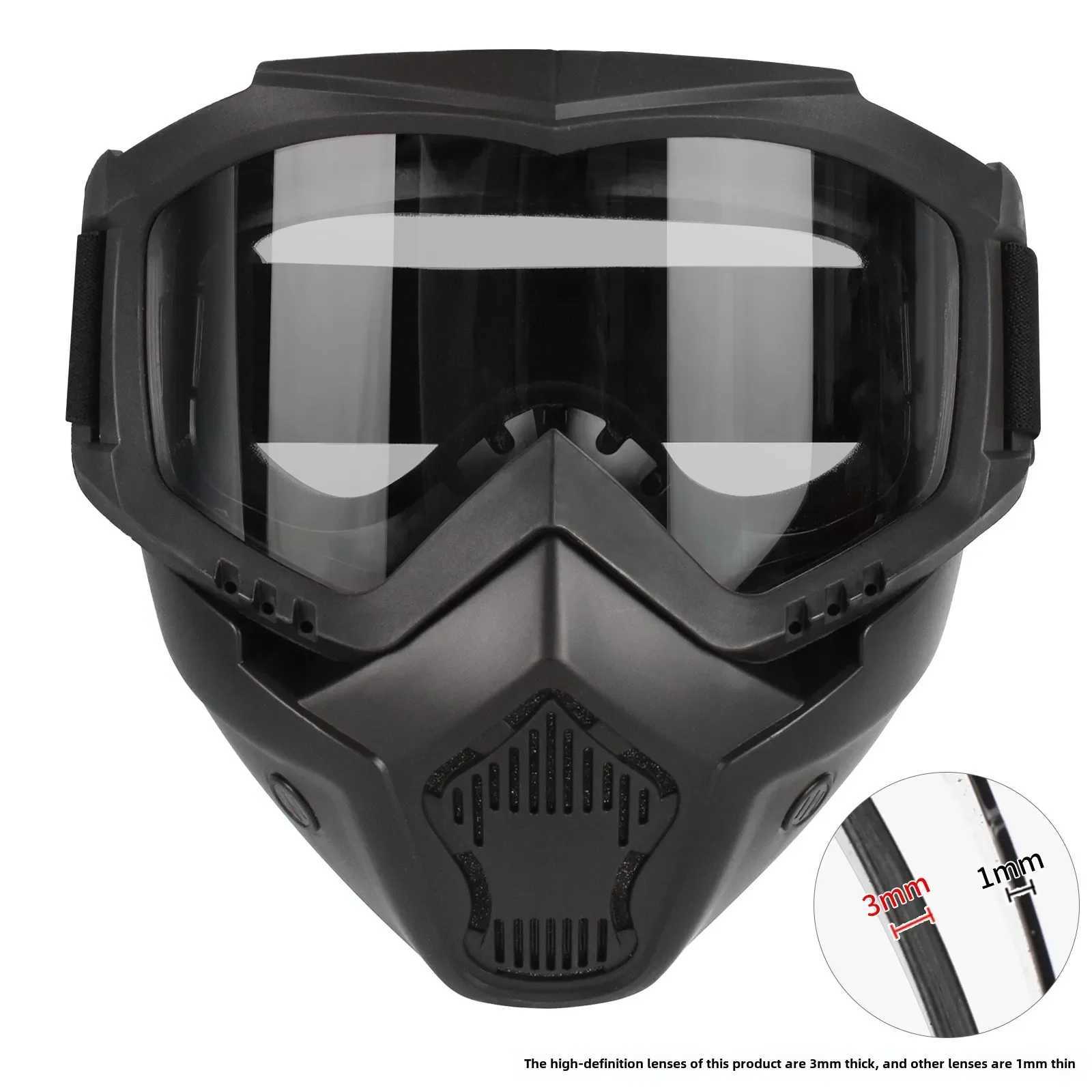 Tactical Mask Outdoor Riding Cross-Country Skiing Goggles Mask Lens 3mm Outdoor CS Protective GearW250512