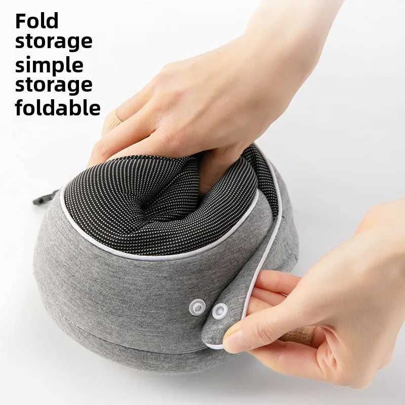 Brand New Neck Soft Care U-shaped Bluetooth Music Pillow Air Flight Multifunctional Travel Memory Foam PillowW250512