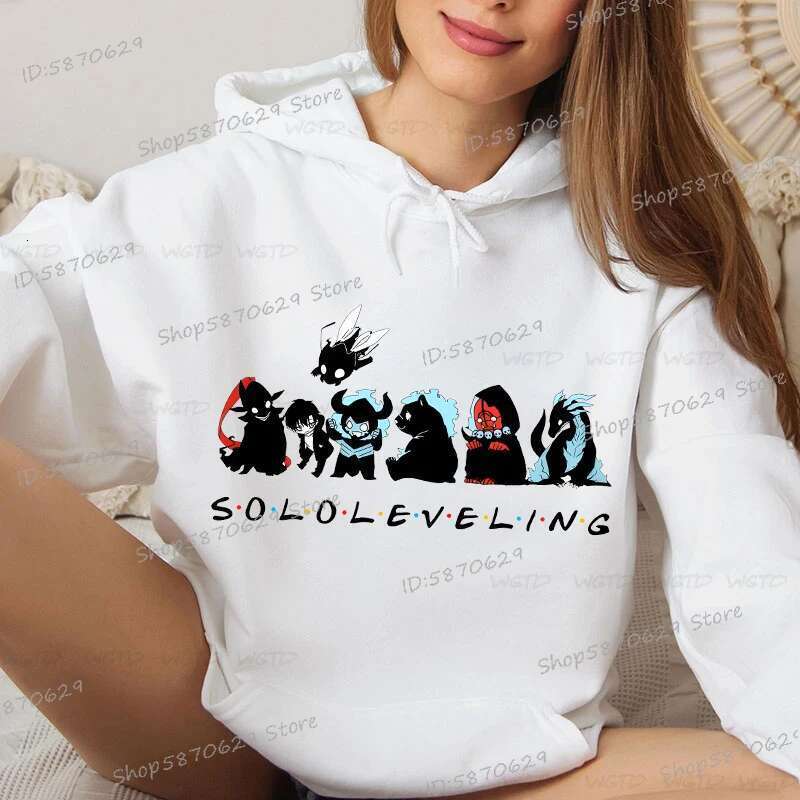Solo Leveling Pullover For Men Women Anime Fans Gift Cartoon Classic Sweatshirt Sung Jinwoo Haruku Hoodie Female/Male Designer