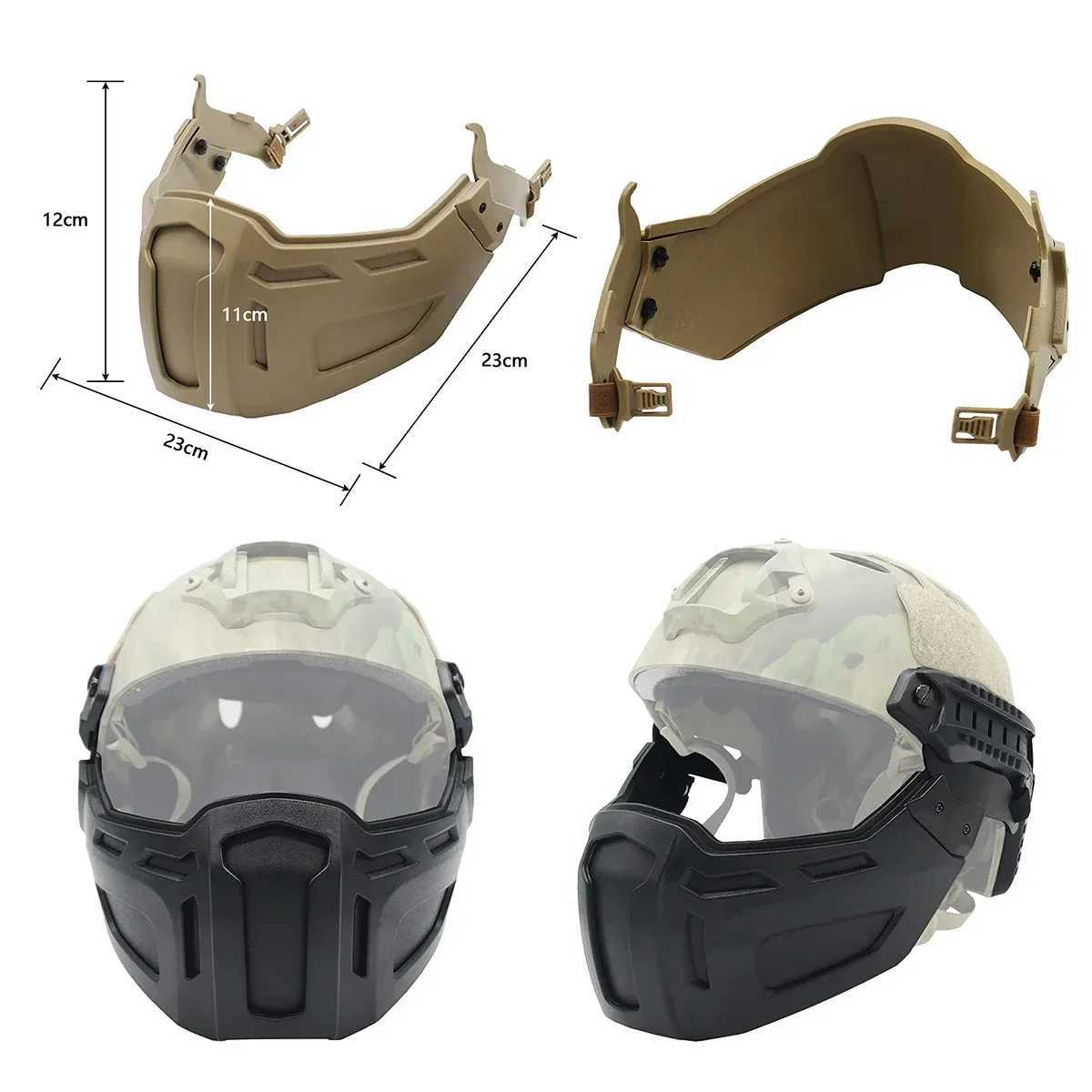 Tactical FAST Helmet Half Face Mask With New Flip Goggles Hunting Airsoft CS Game Paintball Mask Helmet Accessories GearW250512