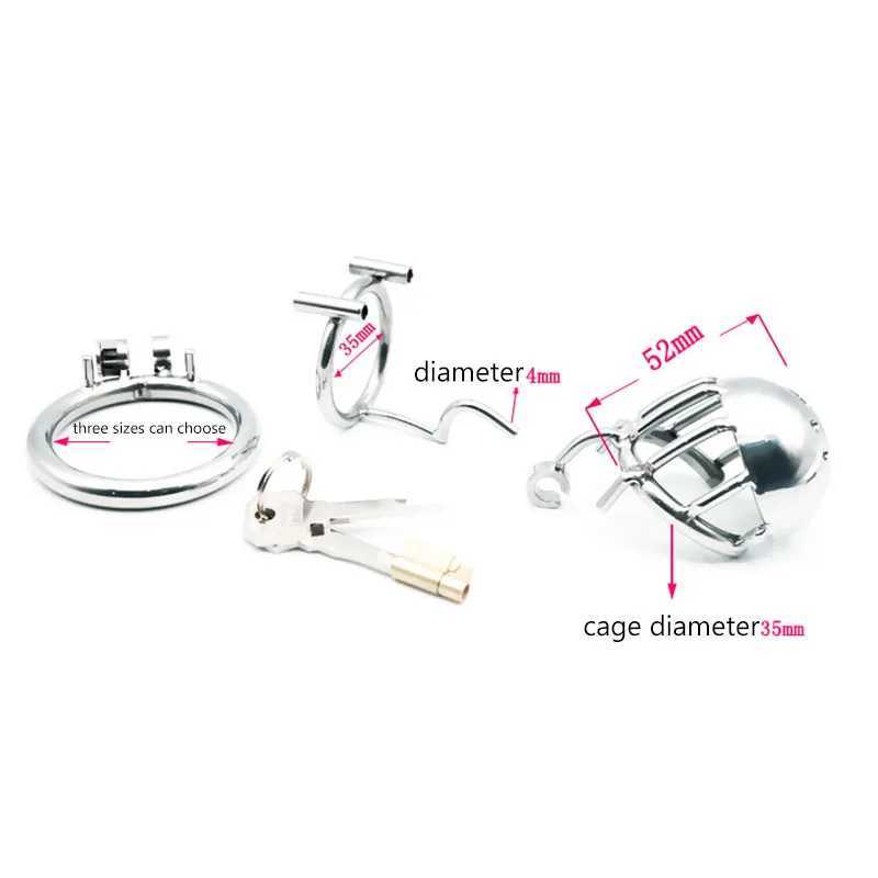BLACKOUT New Arrival 316 Stainless Steel Male PA Chastity Device Penis Ring Cock Cage Adult Sex Toys Kidding Zone Bridge-01 W250512