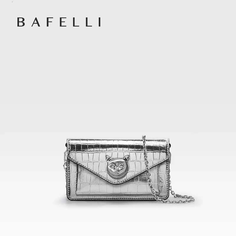 BAFELLI 2025 Women's BAG NEW MINI PARTY CASUAL CROCODILE BRAND DESIGNER CAT FASHION CROSSBODY SHOULDER GENUINE LEATHER