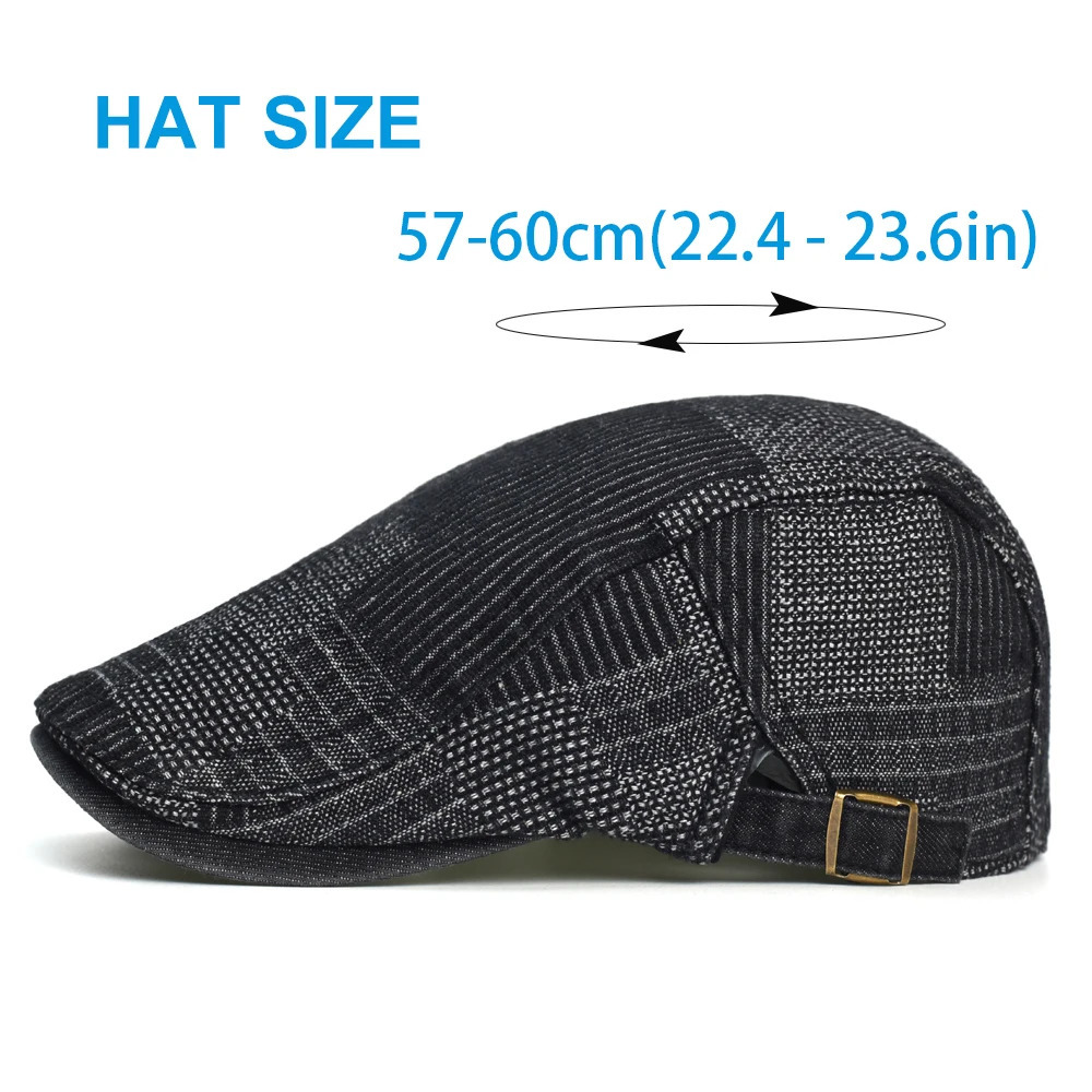 Four Seasons Soft Denim Beret Hat Washed Distressed Peaked Cap Adjustable Cotton sboy Vintage Ivy Hats Flat 250512