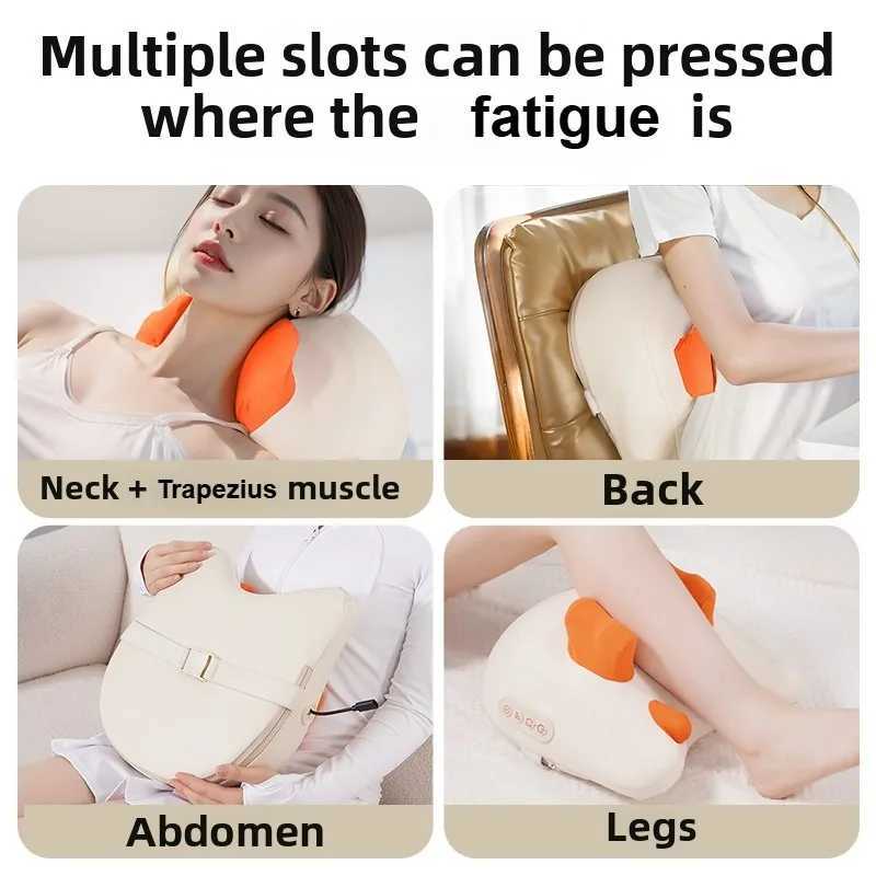 Trapezius Electric Massage Pillow For Neck and Shoulder Wireless Car And Home Massager Heat Waist Leg Cervical Shiatsu KneadingW250512