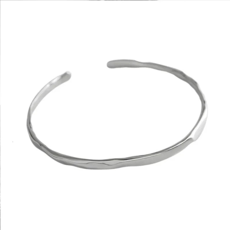 14K Gold Plated Stamp Bangle for Women Stylish Irregular Concave Convex Texture Bracelet Adjustable Open ner Jewelry Gifts 250512