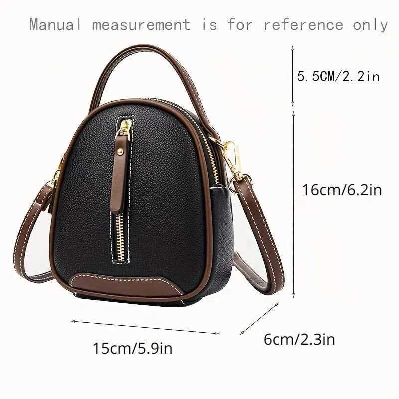 Mini Solid Color Crossbody Bag Cute Simple Casual PU Leather Hand Bag Womens Fashion Versatile Daily Shoulder Bag Purse Z250512