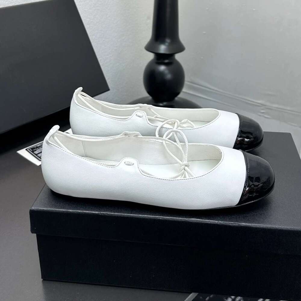 Women Size35-41 Genuine Leather Ballet Flats Round Toe Ankle Strap Mixed Colors Roman Designer Shoes Zapatillas De Mujer