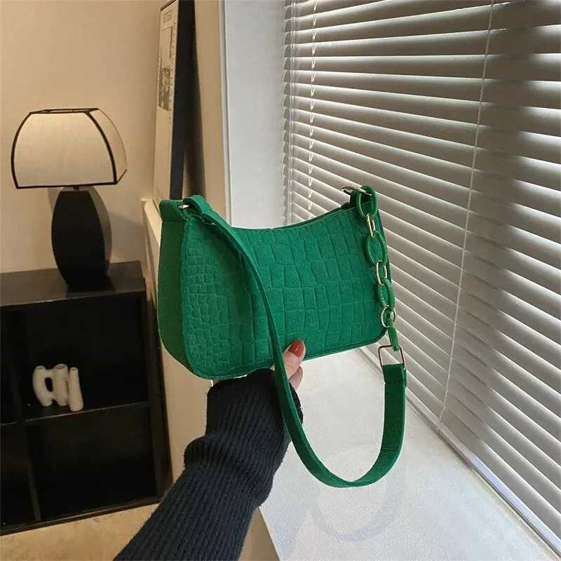 Lady Felt Armpit Design Tote Released Fashion Ladies Handbag Under Crescent Small Square Bag Lady Felt Armpit Design Z250512