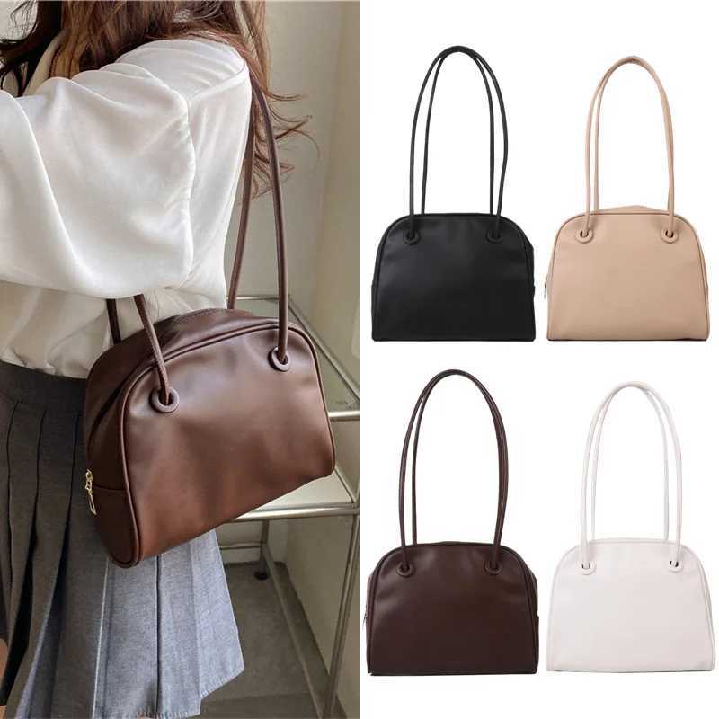 Soft PU Leather Ladies Underarm Bag Retro Solid Color Handbag Fashion Shoulder Bags for Women Female Small Square Tote BagW250512