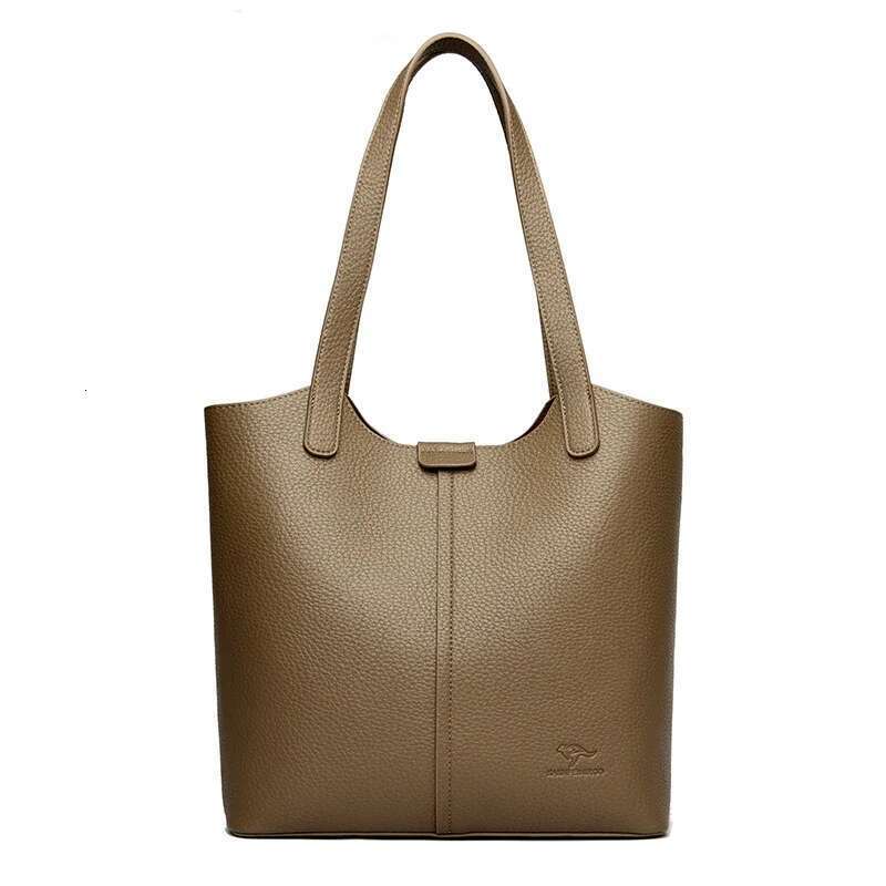 Designer Bag 2025 Genuine Brand Soft Leather Shoulder For Women Casual Tote Bag Female Solid Color Purse Simple Design Handbag Commuting Sac Luxury Ba