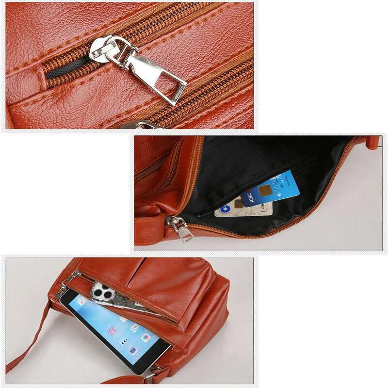 New Women's Trend Korean Shoulder Bags Designer Brand Ladies Handbags Soft Leather Fashion Versatile Crossbody Bag