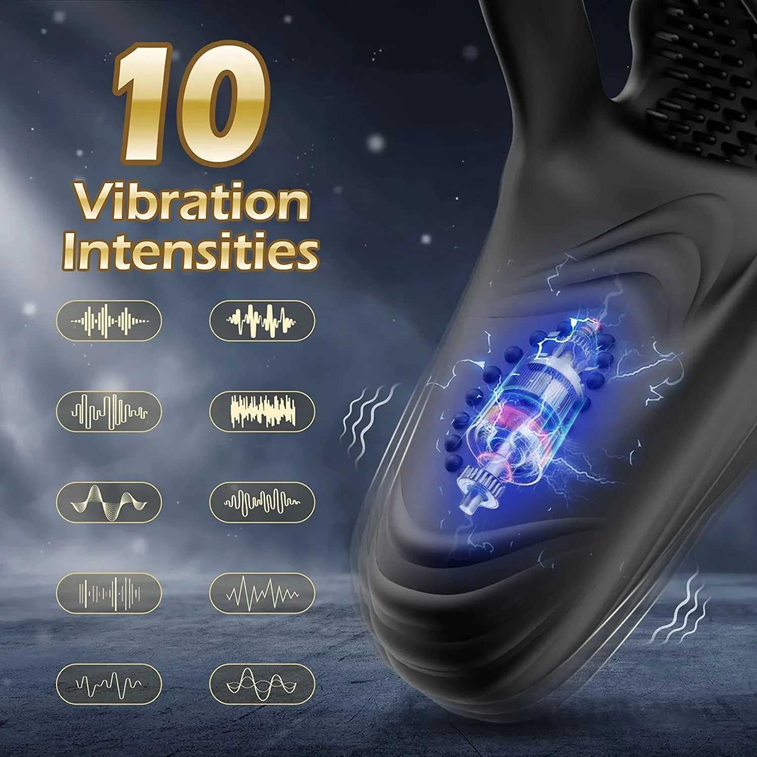 2024 New Male Testicle Massager Vibrator Cock Ring Scrotum Perineum Stimulator Sex Toys for Men Couples Adult Goods 18 W250512