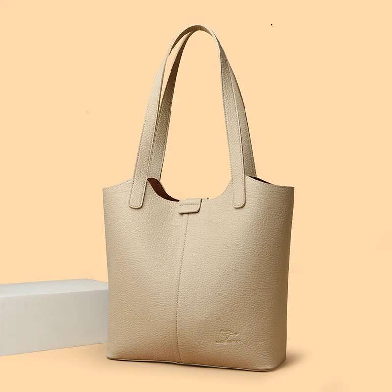 Designer Bag 2025 Genuine Brand Soft Leather Shoulder For Women Casual Tote Bag Female Solid Color Purse Simple Design Handbag Commuting Sac Luxury Ba