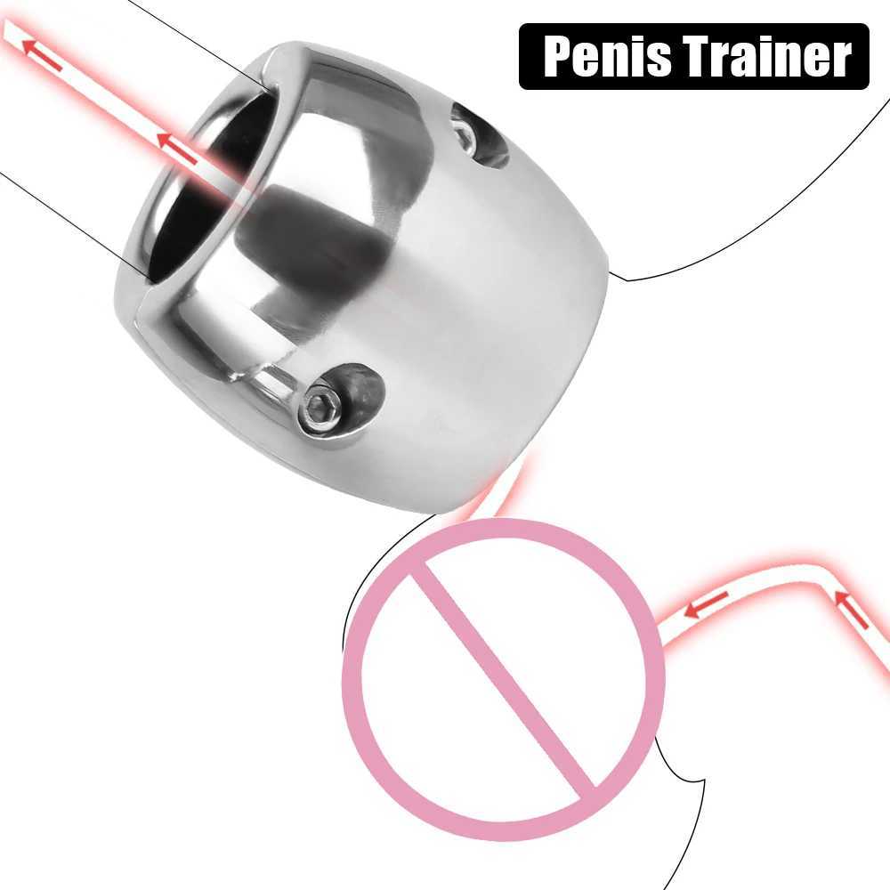 Sex Toys for Men Cock Lock Ring Testicular Weight Stretchers Scrotum Pendant Ball Penis Trainer Restraint Stainless Steel W250512