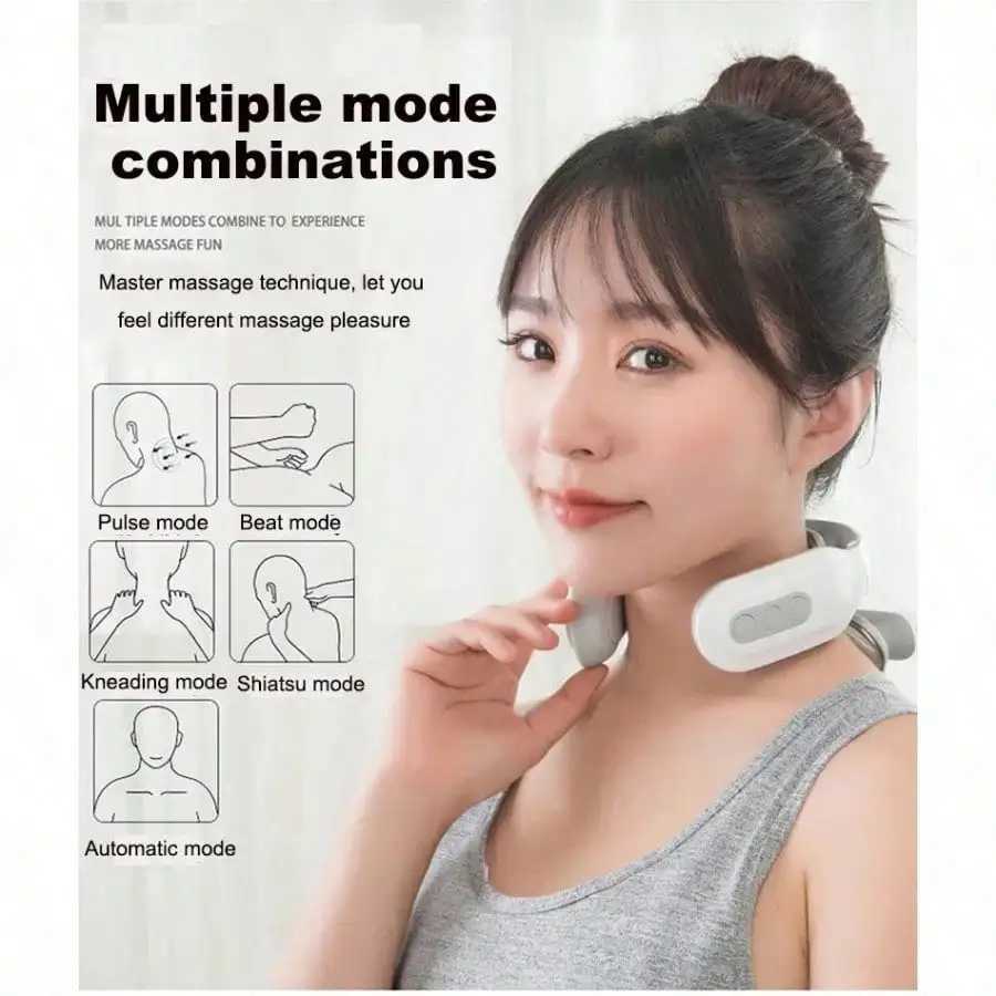Portable Smart Neck Shoulder Massager - USB Rechargeable Lithium Battery Ideal Gift For Men WomenW250512