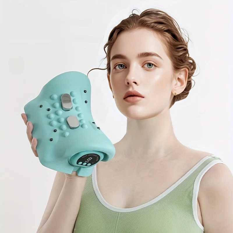 Multi Functional Vibration Massage Pillow Home Electric Neck Curvature Straightening Hot Compress Pulse Cervical Massage PillowW250512