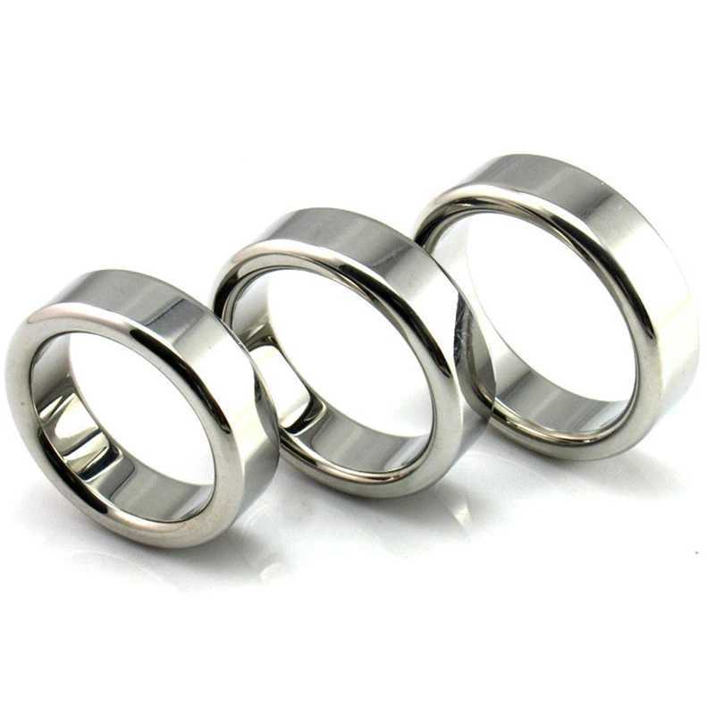 6 Sizes Stainless Steel Male Penis Ring Ball Scrotum Stretcher Ejaculation Delay Metal Cock Rings BDSM Sex Toys For Men Cockring W250512