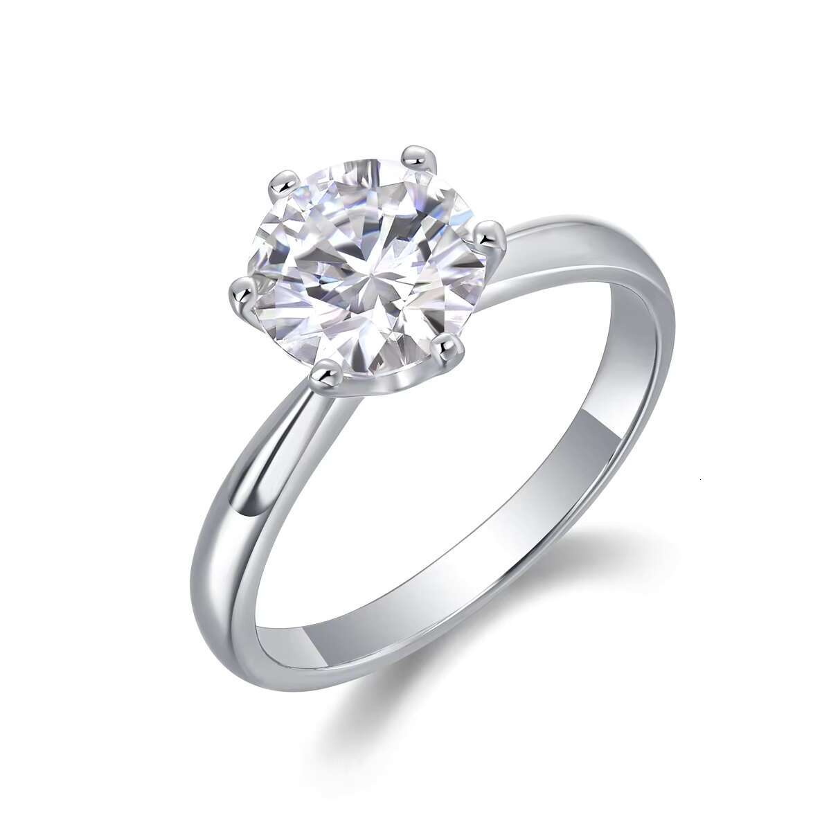 Wholesale Custom 925 Silver Moissanite Ring 5CT VVS GRA Certified Moissanite Diamond Jewelry Engagement Wedding Ring For Women