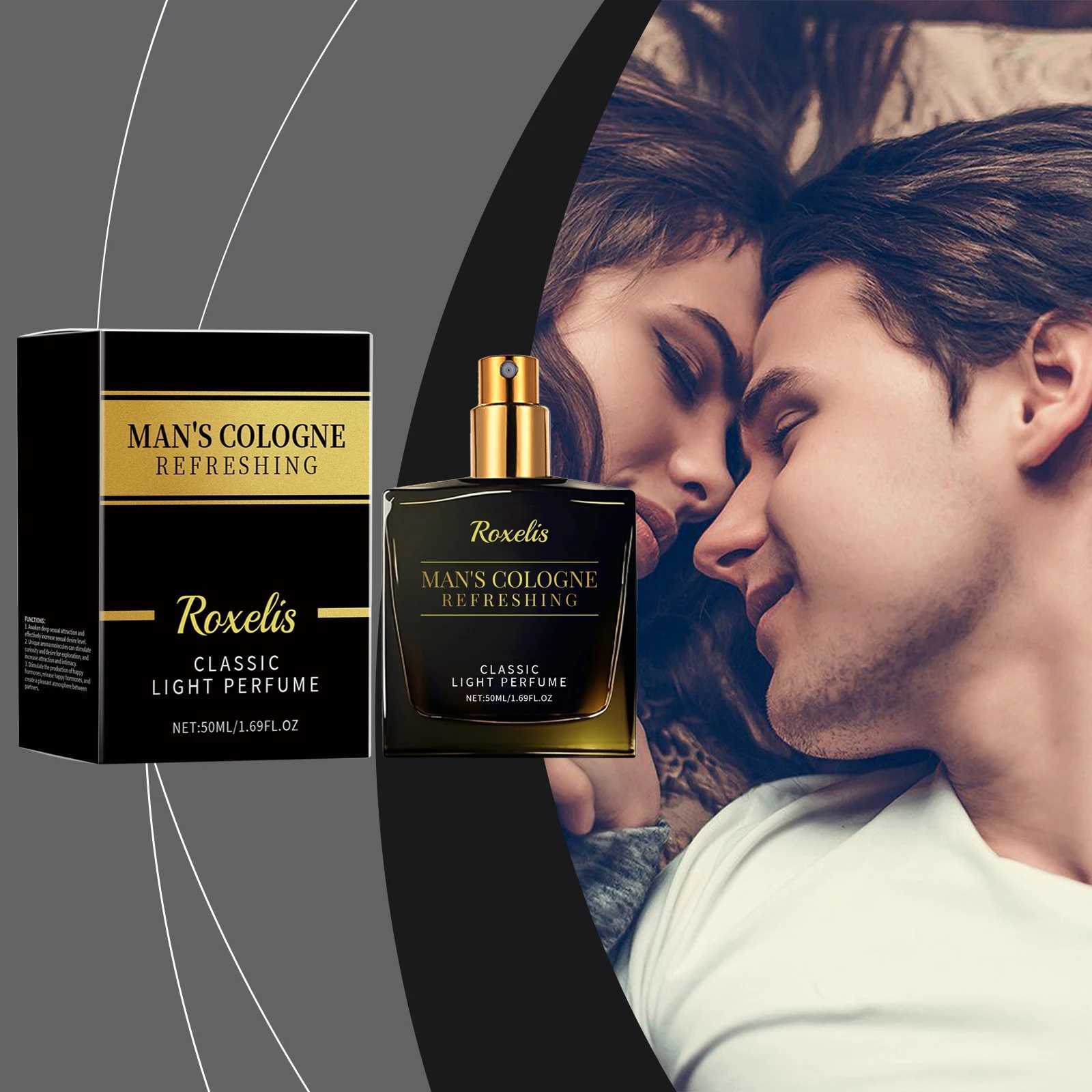 Roxelis 50ml Mens Charming Cologne Perfume Pheromone Refresh Exude Dating Atmosphere Lasting Scent Deodorant Cologne PerfumeXJ250512