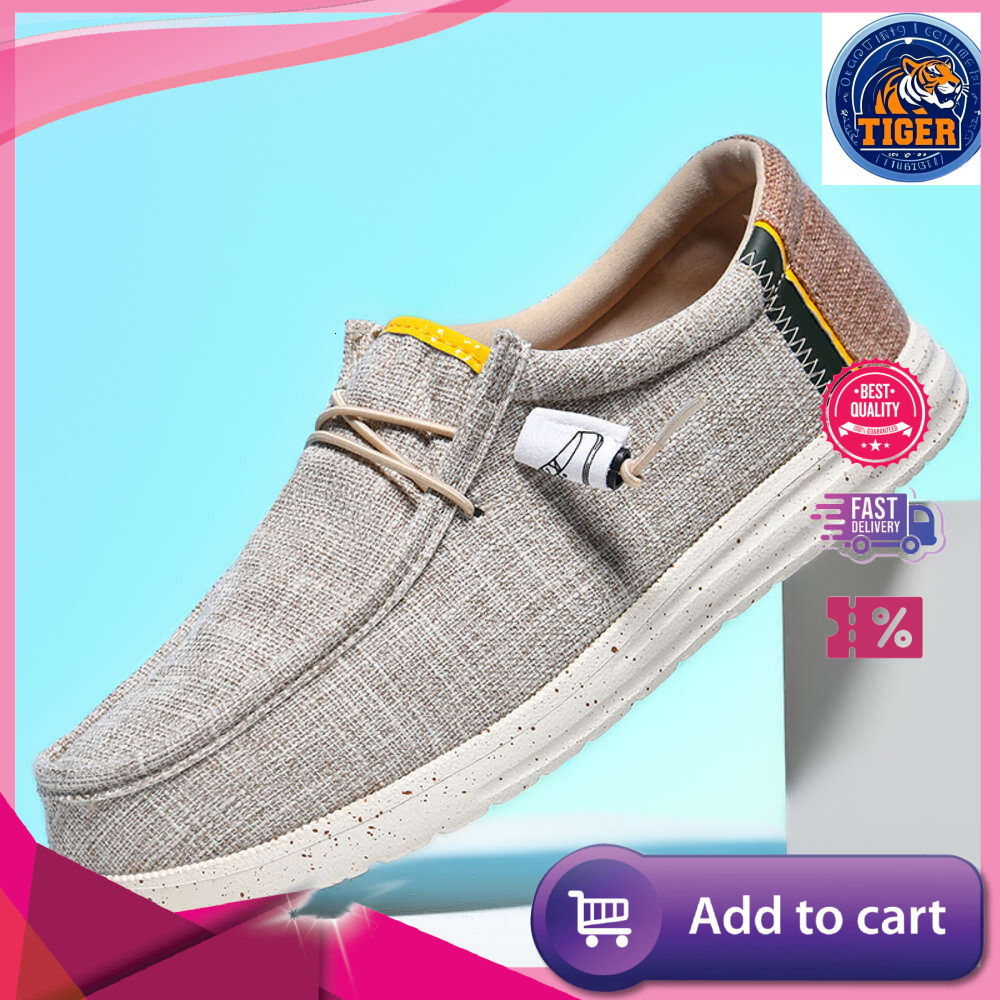 Ddmytiger Canvas Men Casual Mens Loafers Breathable Slip On Flats Male Vulcanized Driving Shoes Plus Size Walking Shoe Outdoor Shoes