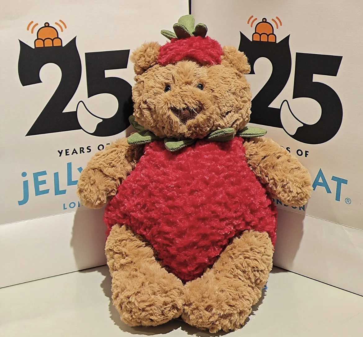 Hot Spot Barcelona Bathrobe Bear Eggplant Bear Strawberry Bear Doll Cute Soothing Companion Doll Festival Trendy Gift Toy z250512Z08J