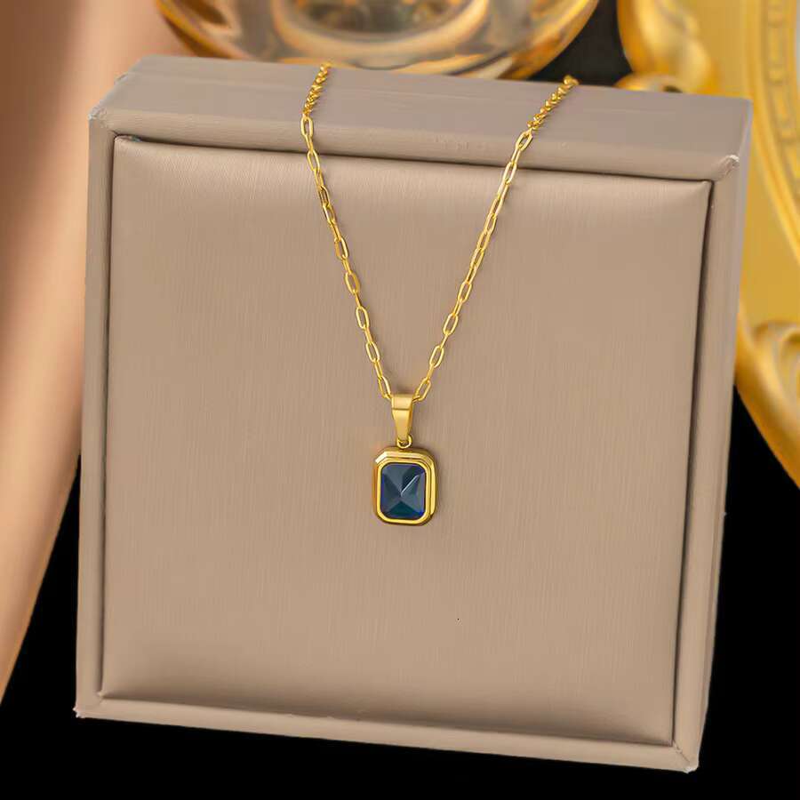 YL fashion design color women's gold-plated hip-hop necklace collarbone chain