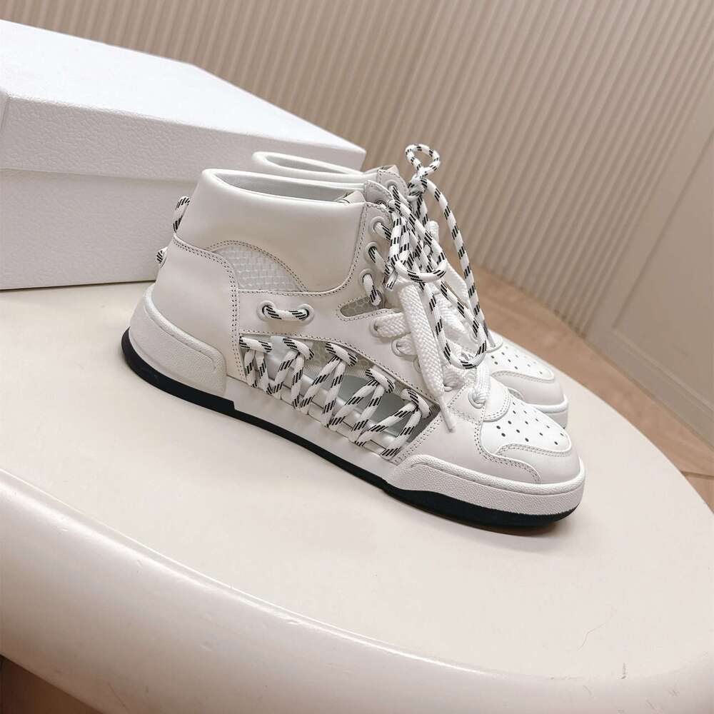 New Women Size35-44 Genuine Leather Couple Sneakers Mesh Sports Leisure Flats Hollow Designer Shoes Zapatillas De Mujer
