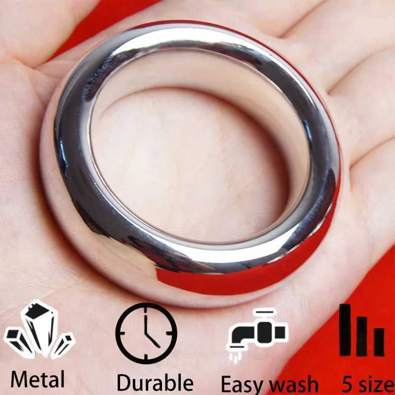 Heavy Weight Cock RingGrip Around Penis and TesticlesMetal Long-Lasting Erection CockringSex Toys for MenBall Stretcher W250512