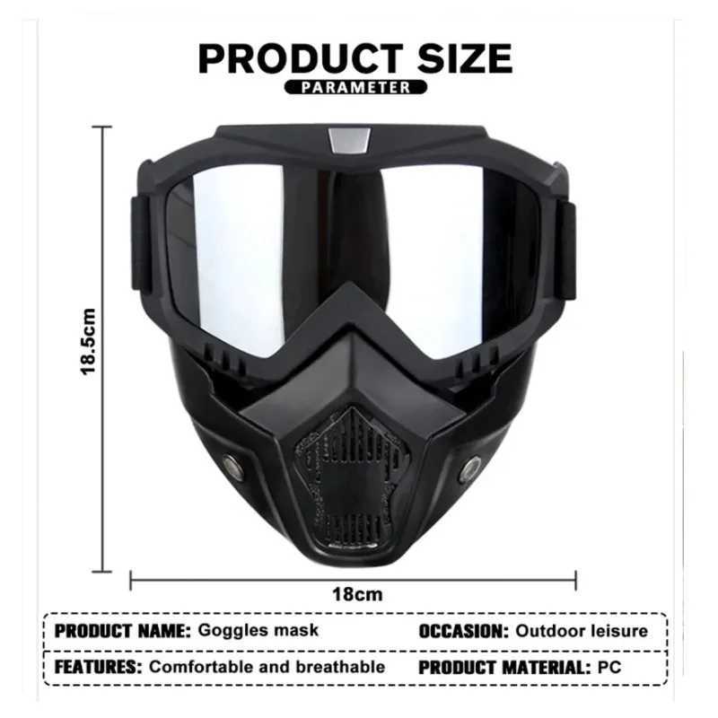 Multi-Sport UV Protection Mask - Cycling Goggles Integrated Design for Road/Mountain Biking Snow SportsW250512