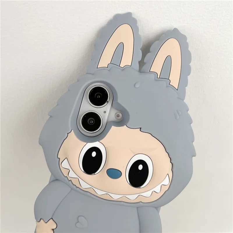 LaBuBu Monster Phone Case Kawaii Cartoon Anti Drop Soft Silicone Cover Suitable for IPhone 16 15 14 Plus 13 Pro Max Toy Gift Y250512