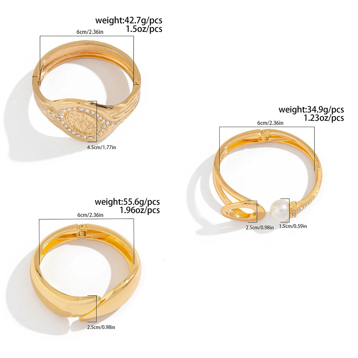 IngeSight Z Exaggerated Large Inlaid Rhinestone Watch Shaped Heavy Metal Spring Bangles Womens Classic Statement Party Jewelry 250512