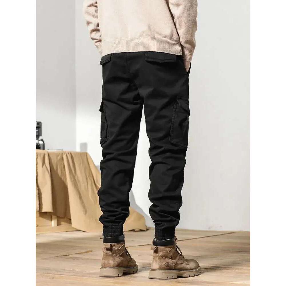 2023 New Multi-Pockets Winter Cargo Pants Men Fleece Liner Thick Warm Slim Fit Joggers Streetwear Casual Cotton Thermal Trousers