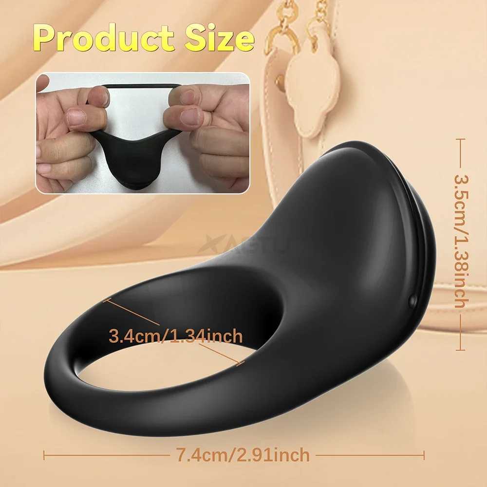 APP Control Vibrating Cock Ring for Men Ejaculation Delay Penis Ring Chastity Cage Clit Stimulator Adult Sex Toy for Couples W250512