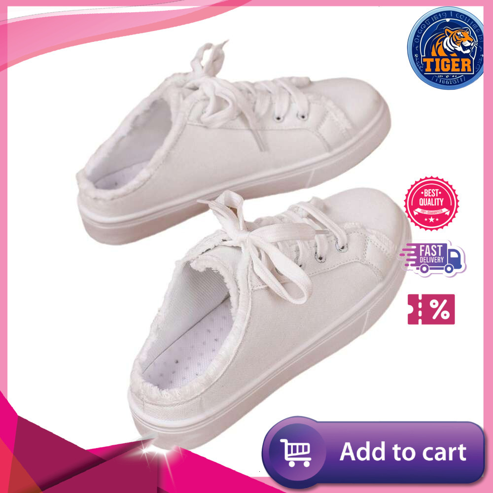 Ddmytiger Size Summer Large New Slippers Women S Fashion Versatile Little White Half Slipperboard Shoes Outdoor Shoes