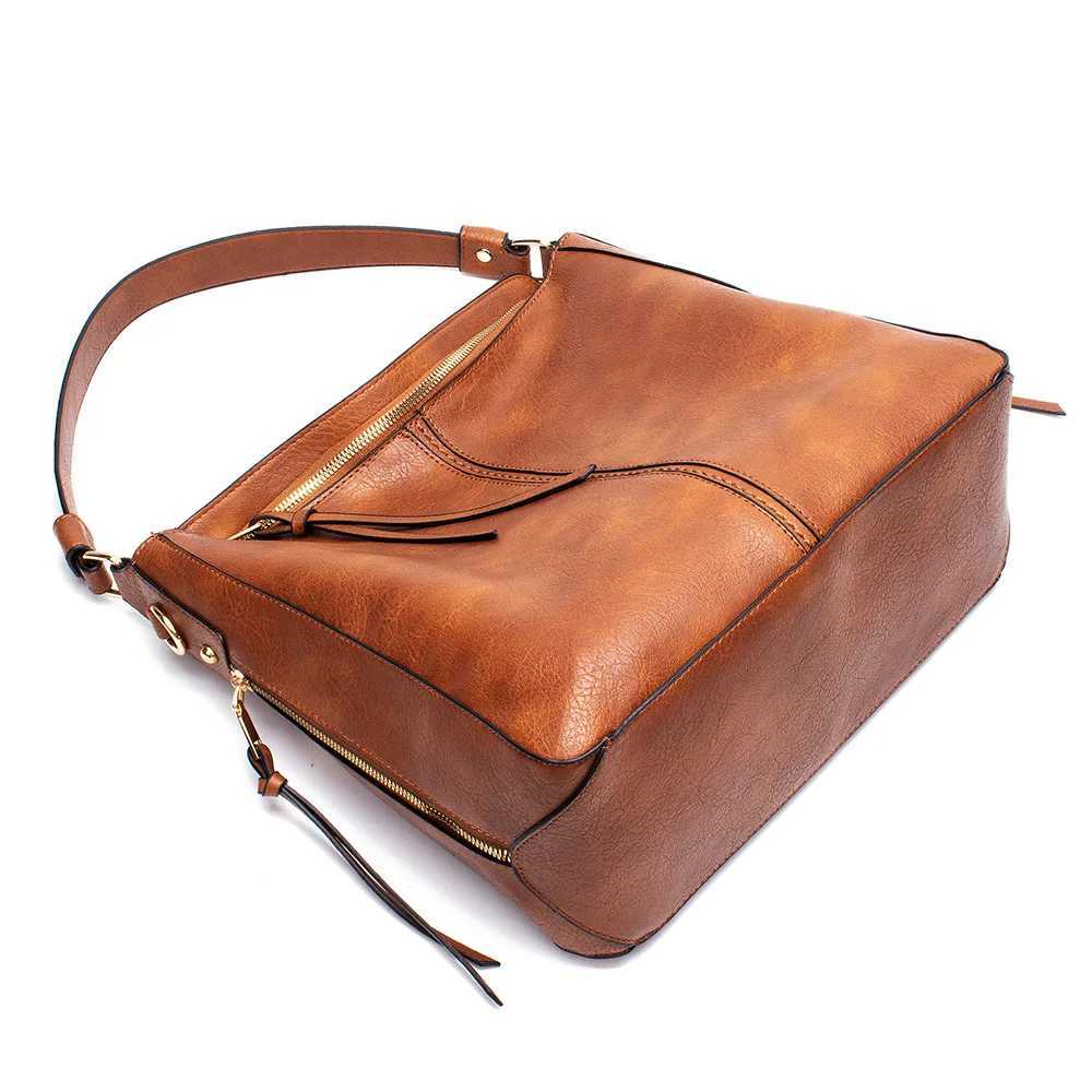 Distributed Hobo Bag Leather Women Handbags Female Leisure Shoulder Bags Fashion Purses Vintage Bags Large Capacity Tote BagW250512