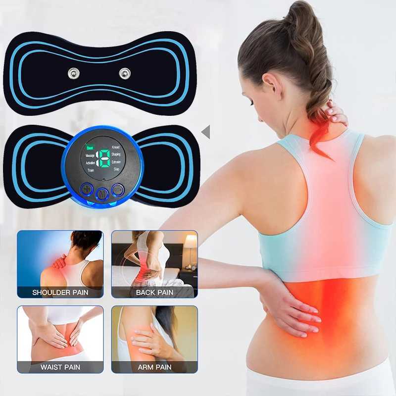 Cervical Massage Stick Mini Portable Electric Neck Massage Instrument Body Massage Muscle Relaxing BlackW250512