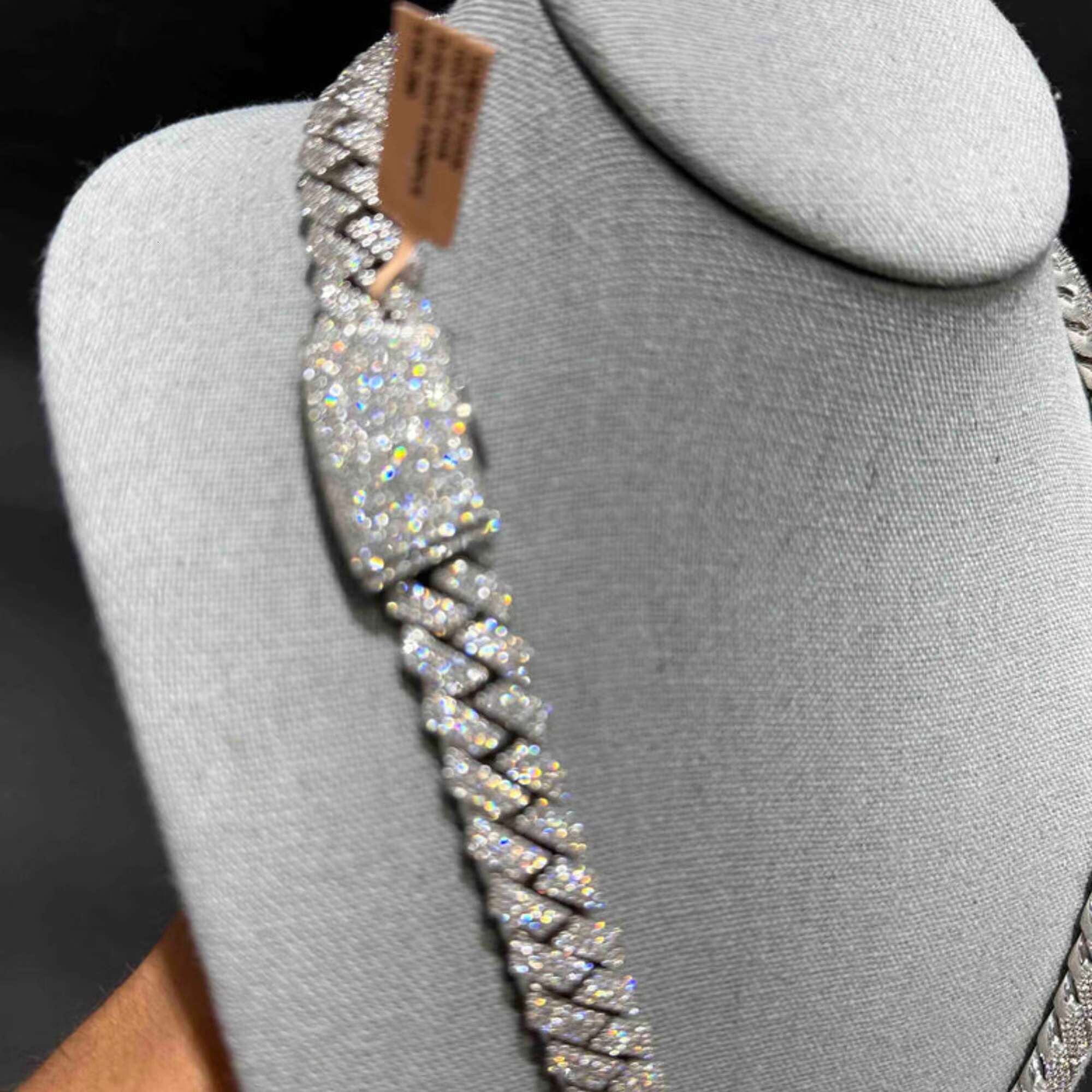 Iced Out Cuban Link Chain 14MM VVS Lab Grown Diamond Cuban Link Chain Hip Hop Miami Cuban Chain Hip Hop